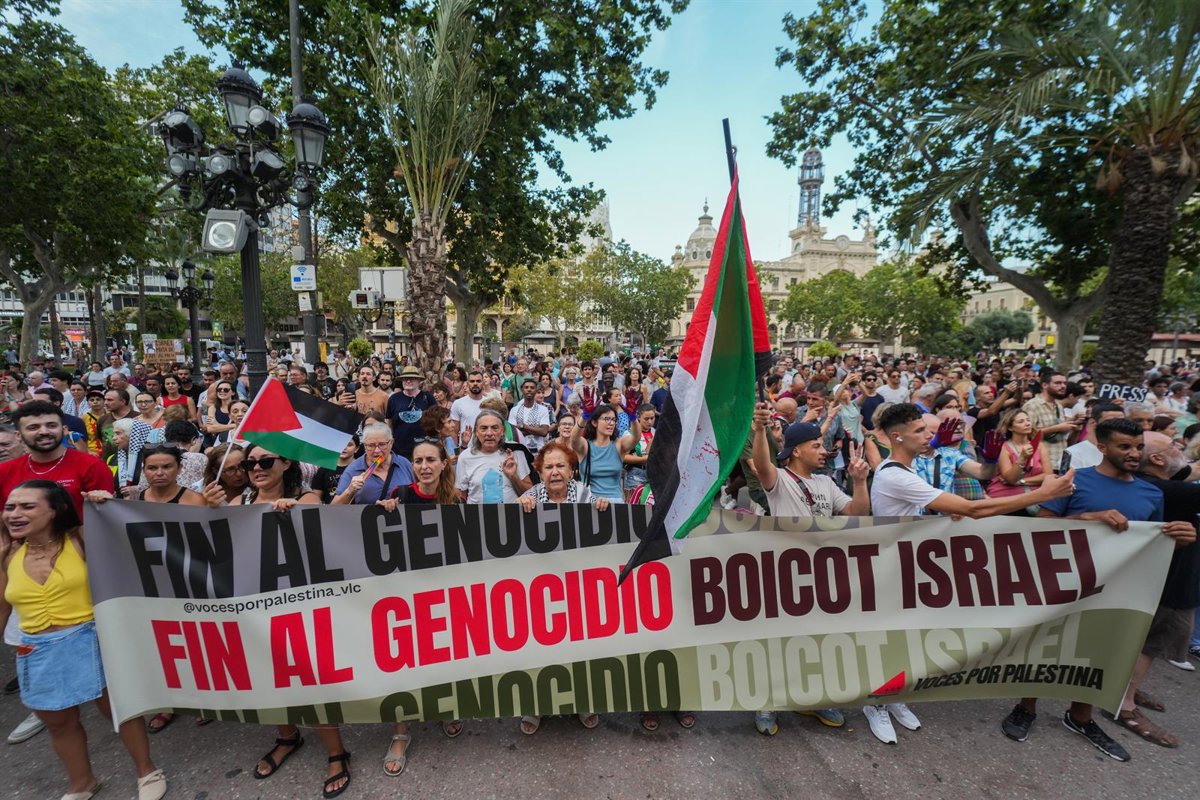 Una manifestación en Valencia exige el fin de la violencia en Gaza: "La verdad es el verdadero