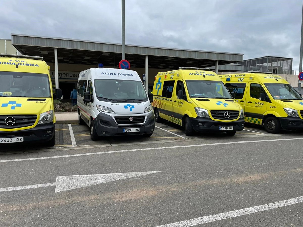 Herido tras caer de la bicicleta en Logroño es trasladado al hospital San Pedro