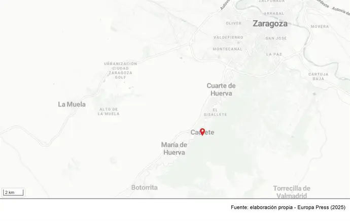 Muere el dueño de una empresa de mudanzas tras una caída de seis metros en Cadrete, Zaragoza