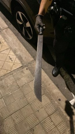 Machete intervenido por la Polic&iacute;a Local en Santa Cruz de Tenerife