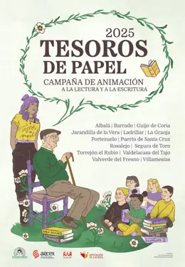 La campaña 'Tesoros de papel' visitará catorce localidades de Cáceres para fomentar la lectura
