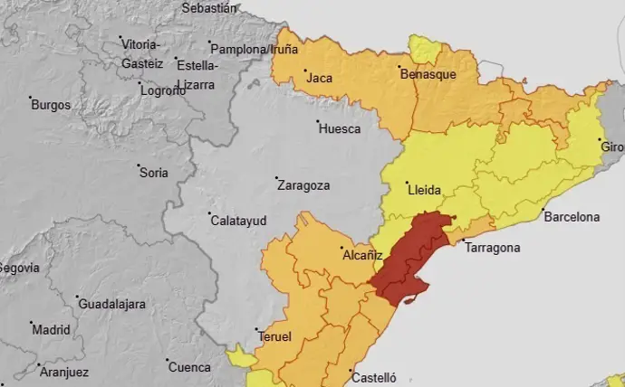 Aragón activa el Plan de Protección Civil ante la previsión de intensas lluvias y tormentas