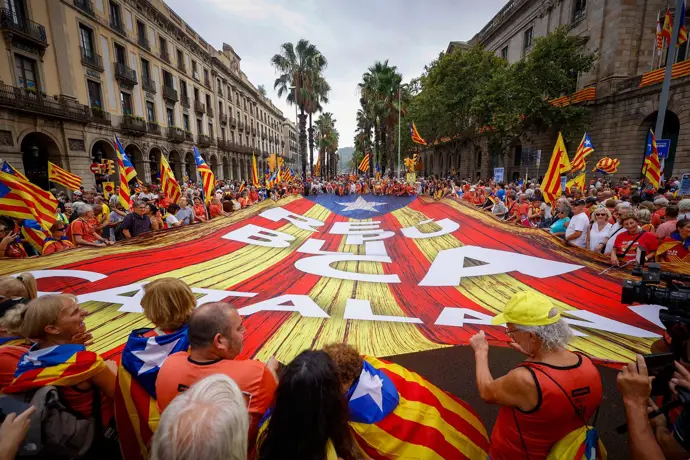La ANC se expresa durante la Diada en Barcelona, Girona y Tortosa, en Tarragona