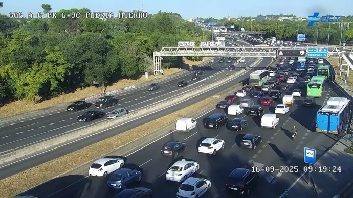 Complicaciones para entrar a Madrid esta mañana debido a accidentes en la A-6, A-2 y A-42