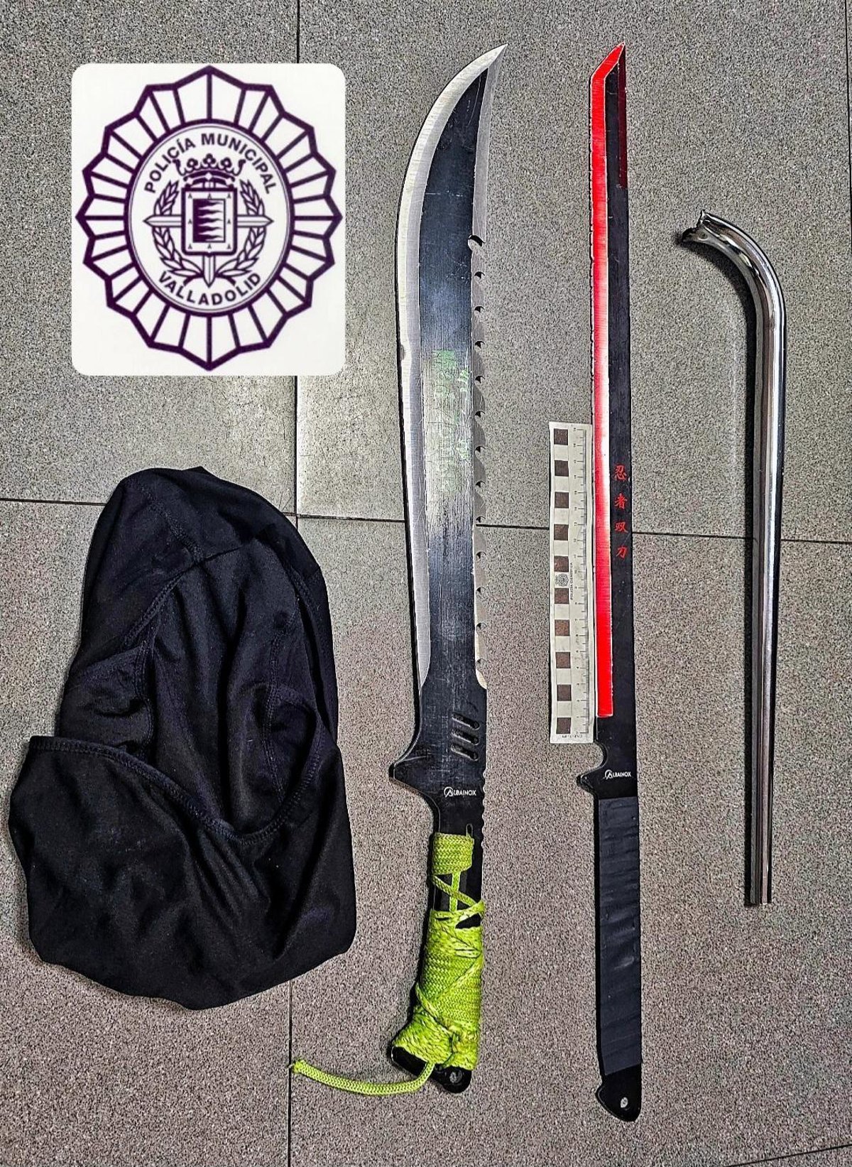 Dos arrestados y varios identificados tras una pelea con catanas en Valladolid