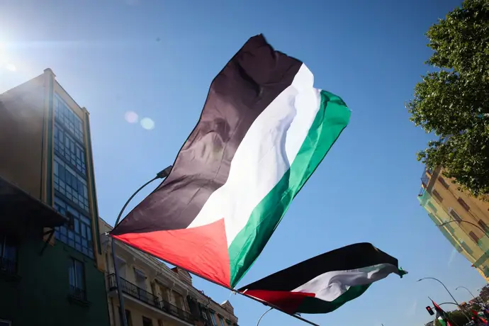 Marea Palestina advierte sobre la eliminación de banderas a favor de Gaza, Comunidad de Madrid lo