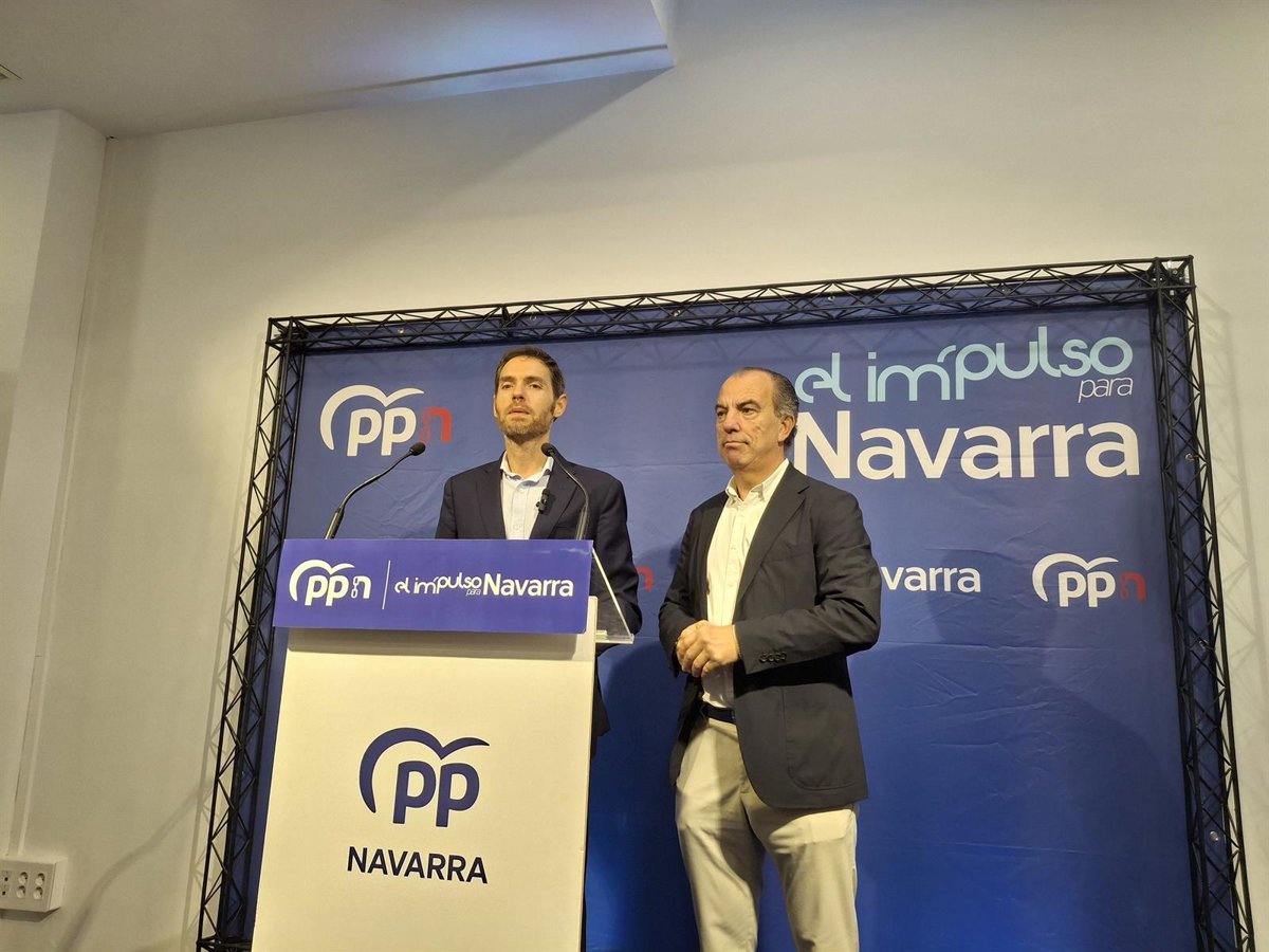 Sayas (PP) pide la dimisión de Chivite, acusando al Gobierno de Navarra de ser un refugio de