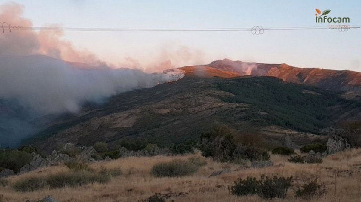 Incendio en Peñalba de la Sierra (Guadalajara) se eleva a nivel 1 y provoca el cierre de la
