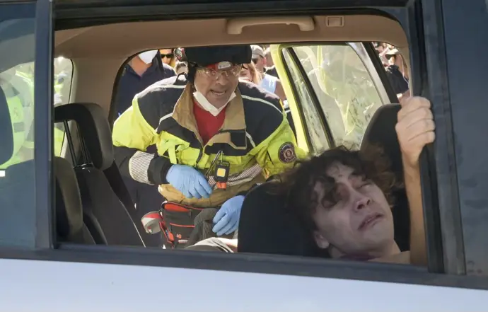 Simulacro de riesgo volcánico en Garachico destaca por la conciencia y curiosidad de los vecinos