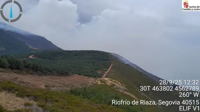 El incendio de Peñalba llega a Segovia, forzando el desalojo de Riofrío y La Pinilla