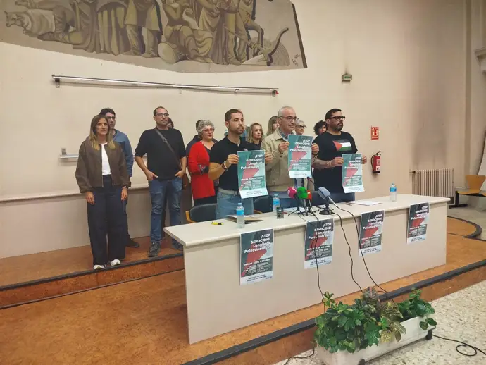 Sindicatos navarros convoca paros y manifestaciones el 15 de octubre en apoyo a Palestina