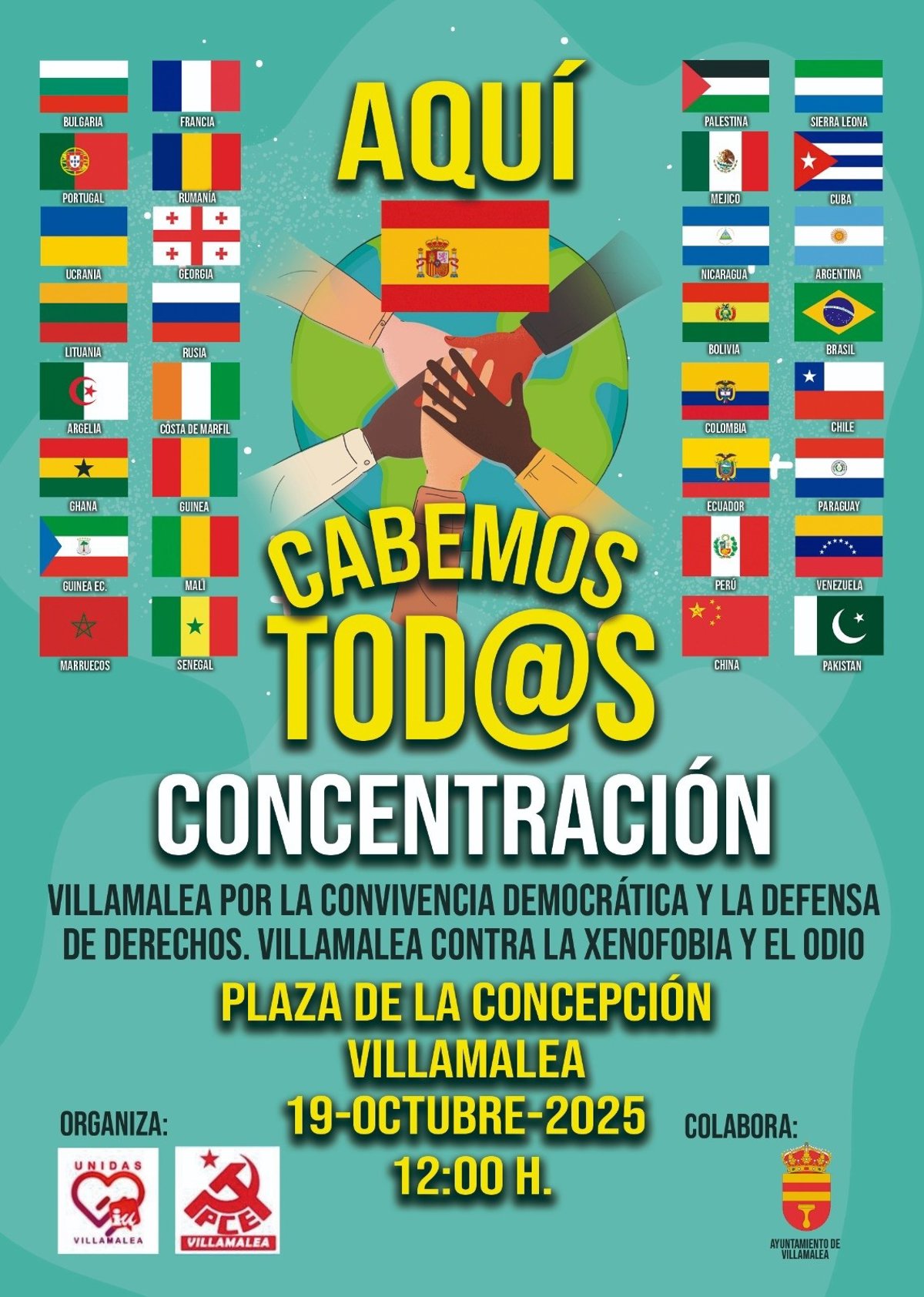 Las 33 nacionalidades en Villamalea se unirán por la convivencia en una marcha el 19 de octubre.