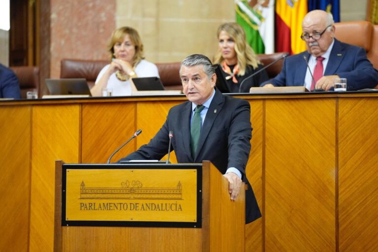 Antonio Sanz inicia su labor como consejero de Sanidad en el Parlamento andaluz con un debate