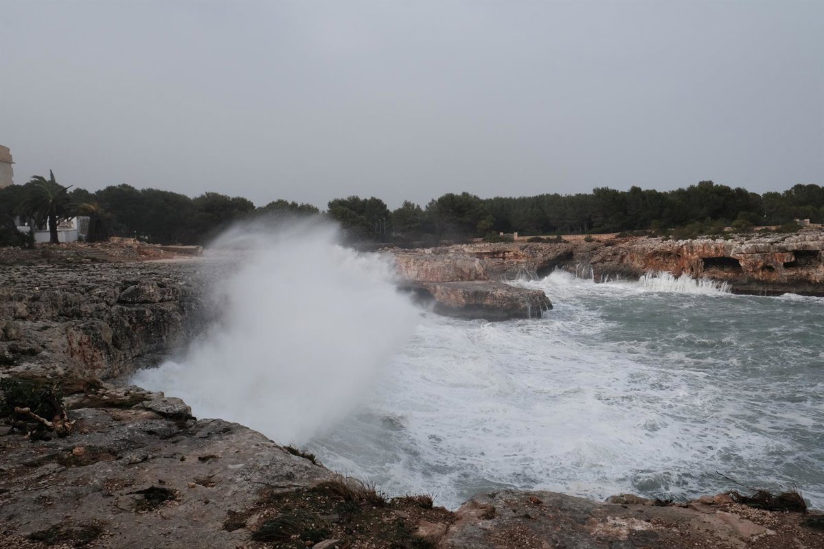 Borrasca Benjamin: alerta amarilla en Baleares por oleaje y rachas de viento intensas