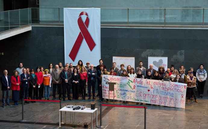 Acto en el Atrio del Parlamento.