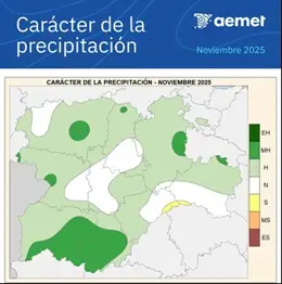 CyL tuvo un noviembre habitual en temperaturas y húmedo, con un superávit del 36%