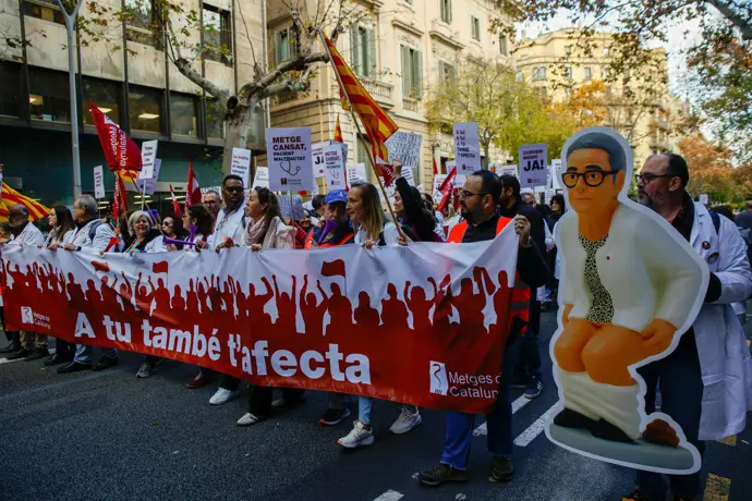 Salud estima en un 6,5% el seguimiento de la huelga de médicos en Catalunya y en un 45% en MC