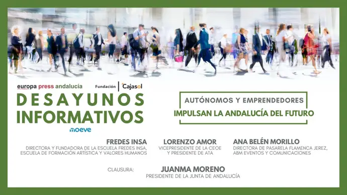 Moreno lidera este lunes en Jerez una reunión informativa de Europa Press Andalucía sobre