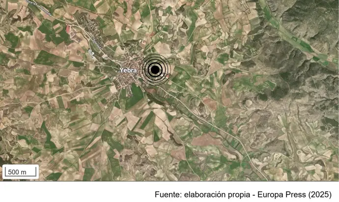 Se ha registrado un sismo de magnitud 3,1 con epicentro en Yebra, Guadalajara