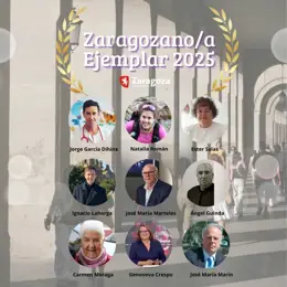 La alcaldesa reconoce a Jorge García Dihinx y Natalia Román como zaragozanos ejemplares por su