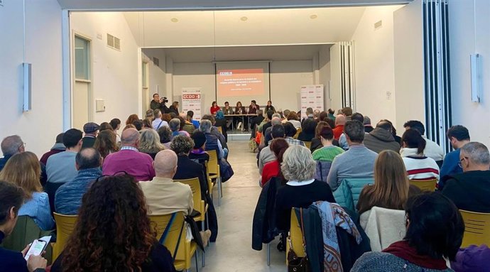 Asamblea convocada por la Federaci&oacute;n de Servicios a la Ciudadan&iacute;a de CCOO Castilla-La Mancha en Alc&aacute;zar de San Juan.