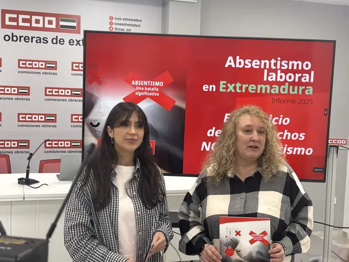 CCOO afirma que casi el 90% del absentismo laboral en Extremadura se debe a derechos justificados