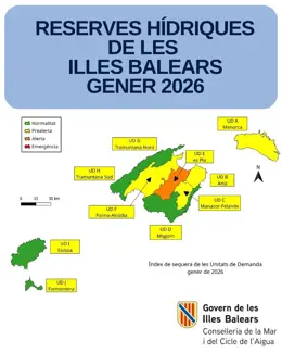 Las reservas de agua en Baleares alcanzan el 51% e Ibiza se normaliza tras tres años de sequía