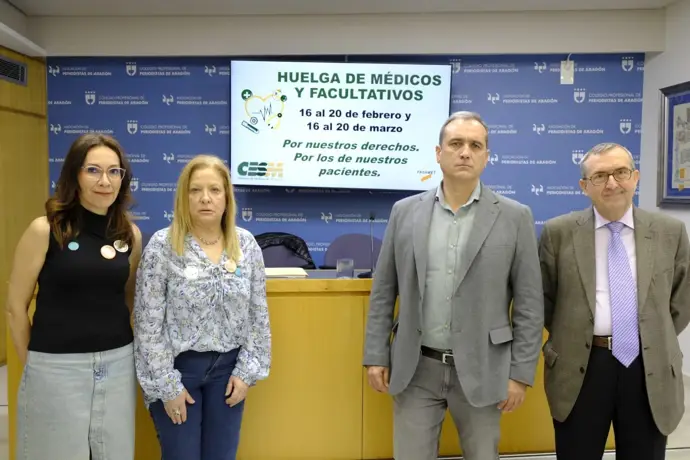 Los sindicatos médicos en Aragón anunciarán huelga del 16 al 20 de febrero y del 16 al 20 de