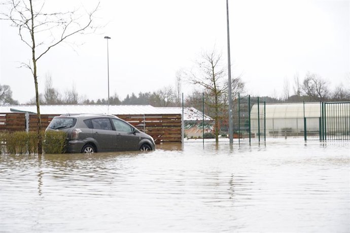 Archivo - Zona de Abetxuko, afectada por las lluvias en Vitoria, a 27 de febrero de 2024 (archivo)