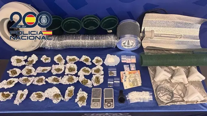 Detienen a un hombre de 30 años y desmantelan un punto de venta de drogas en Logroño
