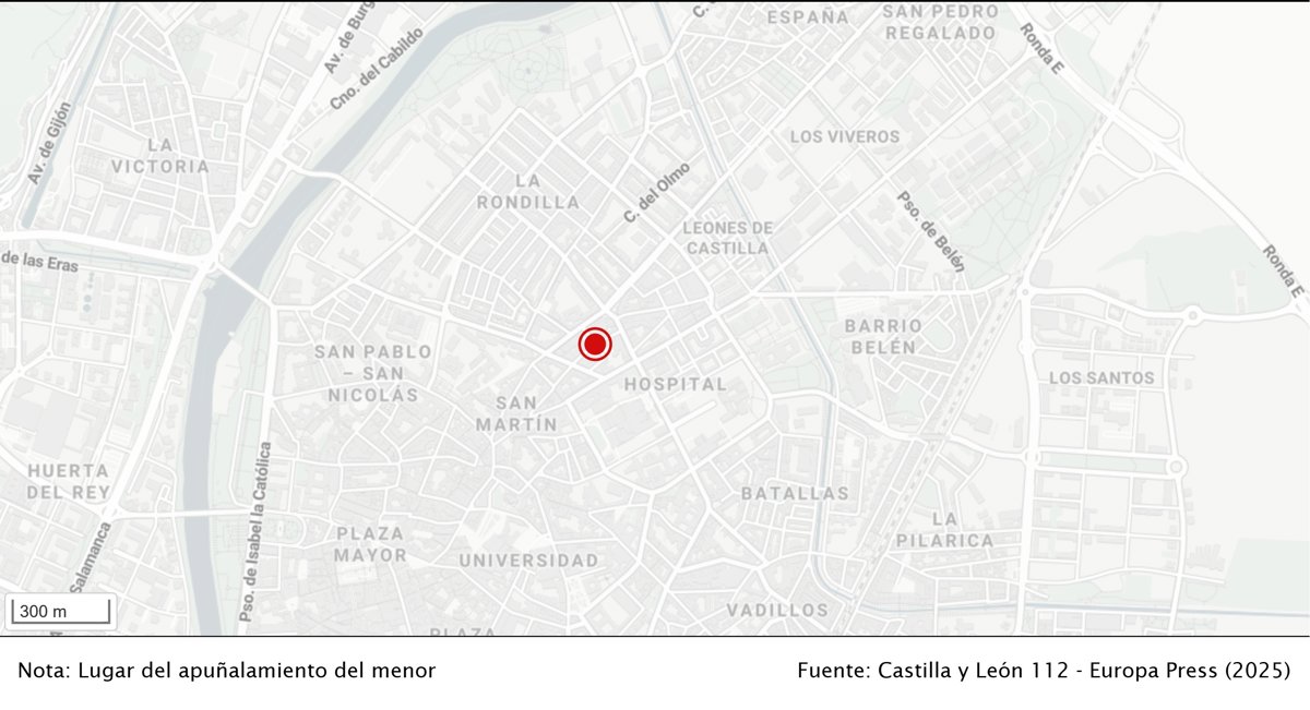 Joven de 18 años fallece apuñalado en Valladolid; detienen a tres personas en relación con el