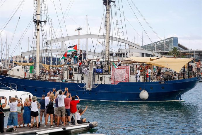 Archivo - Despedida a la Global Sunat Flotilla en el Puerto de Barcelona, a 31 de agosto de 2025, en Barcelona, Catalunya (España).