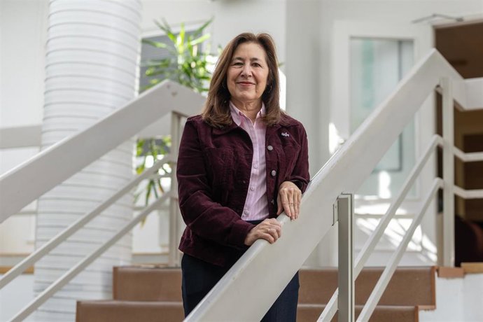 La rectora de la Universidad Aut&oacute;noma de Madrid (UAM), Amaya Mendikoetxea Pelayo, posa para Europa Press, a 16 de febrero de 2026, en Madrid (Espa&ntilde;a). Mendikoetxea Pelayo, fil&oacute;loga y ling&uuml;ista natural de Bilbao, ejerce como rectora de la UAM desde 2021, s