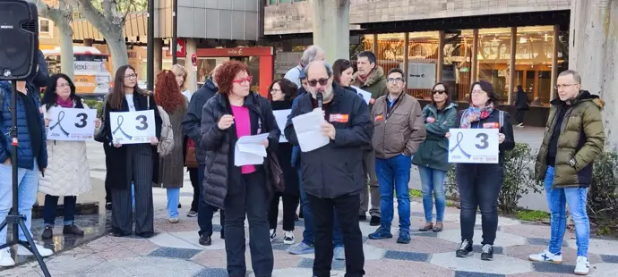 CCOO y UGT Aragón se manifiestan tras el tercer accidente laboral mortalse y piden supervisar