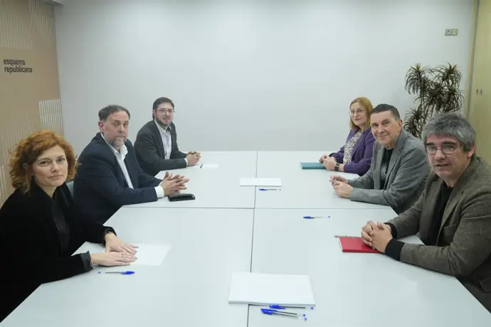 Junqueras y Otegi analizan el contexto global y la conexión entre ERC y Bildu