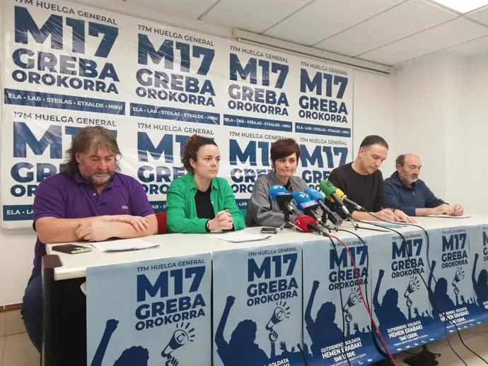 Sindicatos convocan huelga general en Euskadi por un salario mínimo propio este martes