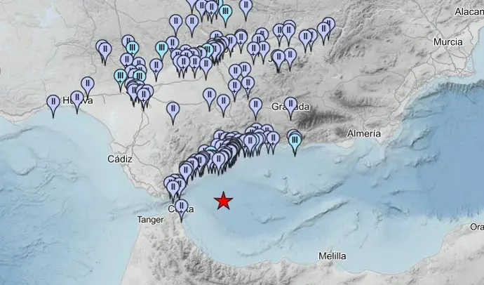 Se informa de un seísmo de magnitud 4,4 en el mar de Alborán, sentido en cinco provincias de