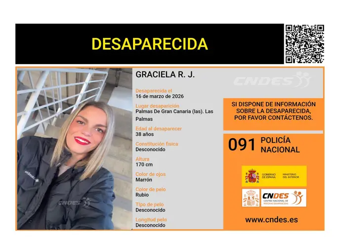 La Policía Nacional solicita ayuda para encontrar a una mujer desaparecida en Las Palmas de Gran