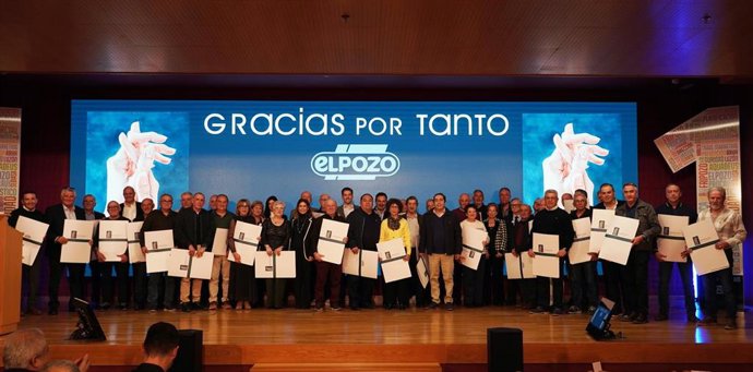 El Pozo Alimentaci&oacute;n homenajea a sus jubilados en la gala &lsquo;Gracias por tanto&rsquo;