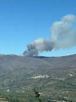 Incendio forestal en Piornal (Cáceres) sin amenaza para los habitantes de la zona