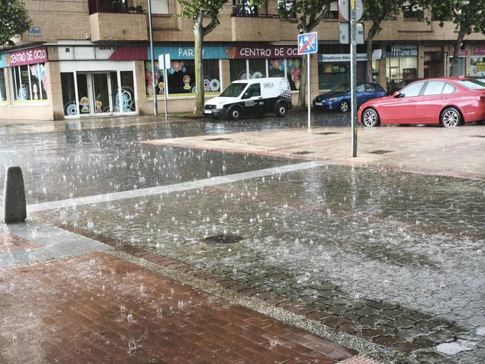 Tormenta ayer en Logro&ntilde;o