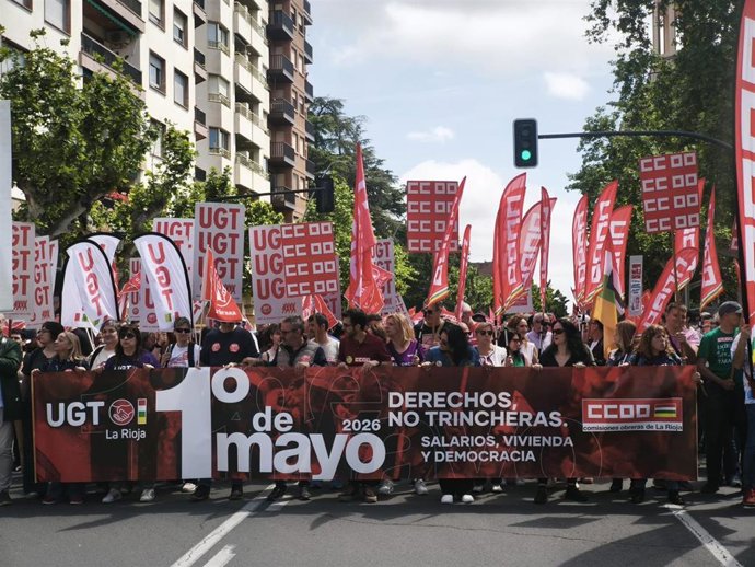 Manifestaci&oacute;n del 1 de Mayo 2026 en Logro&ntilde;o