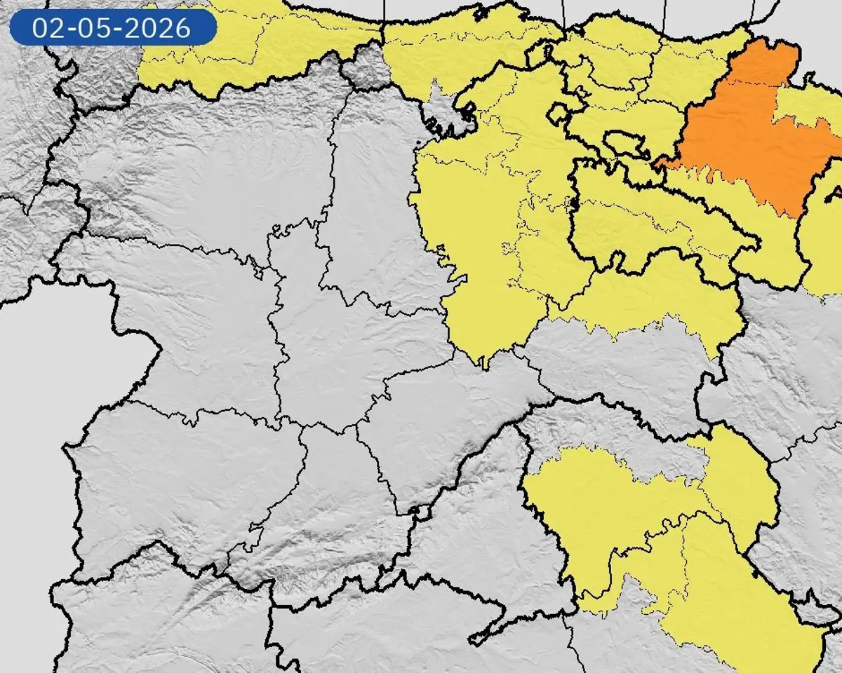 Avisos por lluvias y tormentas este sábado en Burgos y el sistema ibérico de Soria