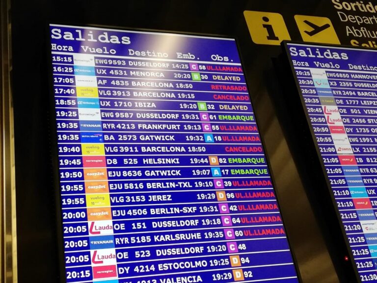 Desvíos y retrasos en el aeropuerto de Palma por fuertes lluvias afectan a más de quince vuelos