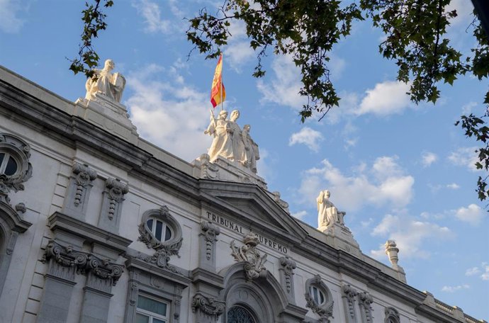 Archivo - Fachada del Tribunal Supremo, en Madrid (Espa&ntilde;a).