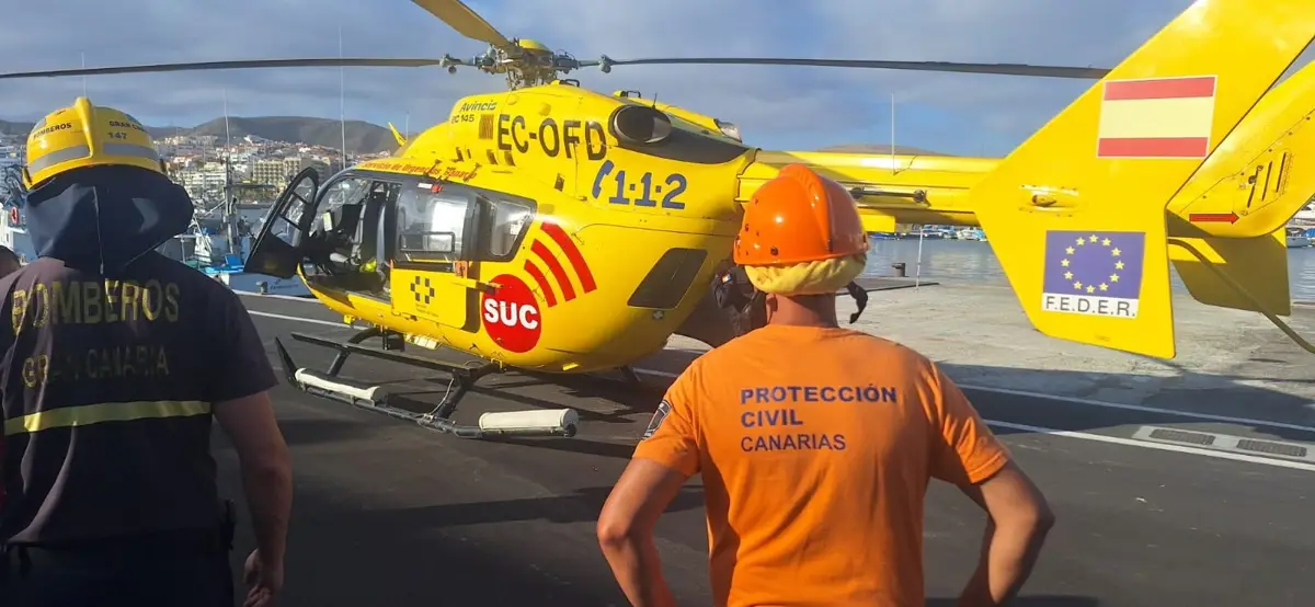 Evacuan en helicóptero a un niño de 5 años con síntomas de ahogamiento en Mogán, Gran Canaria
