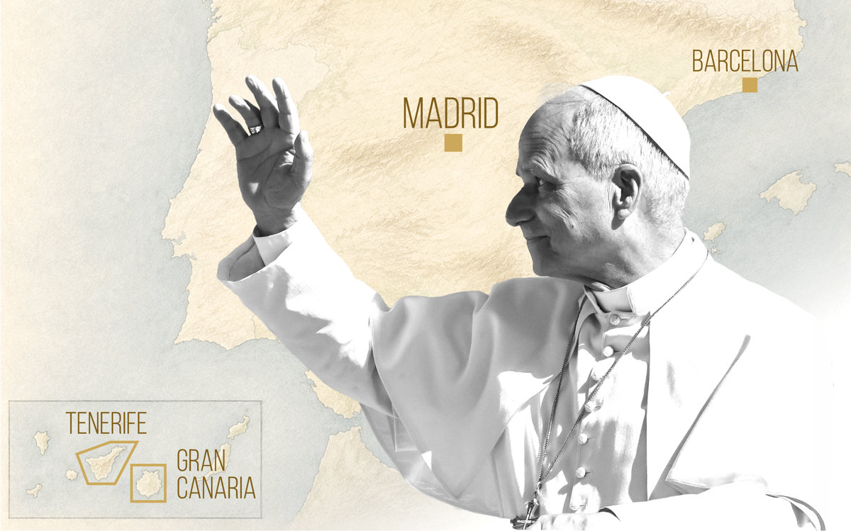 Recorrido del Papa por España en 2026: ciudades, actos y mapa de la visita completas