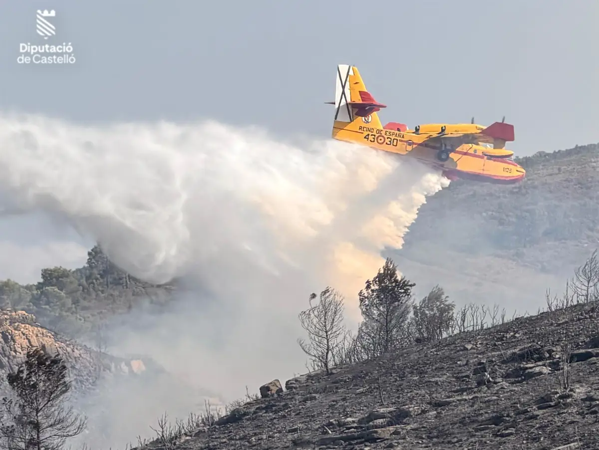 Incendio en Segorbe controlado; alcalde de Gátova destaca la respuesta ejemplar de los vecinos